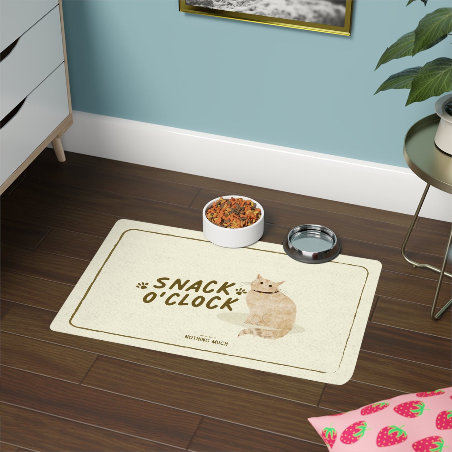 Snack O’Clock Pet Food Mat | Marmie the Cat