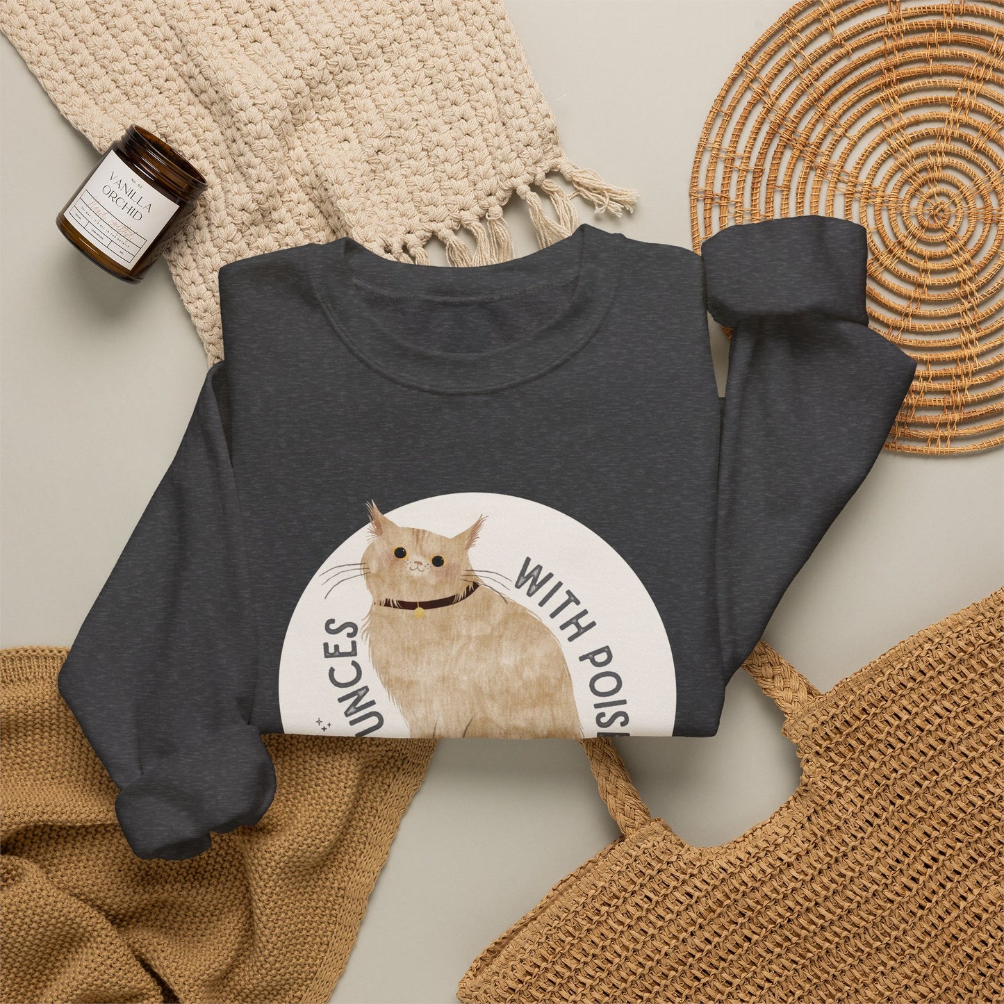 Pounces with Poise Sweatshirt | Marmie the Cat