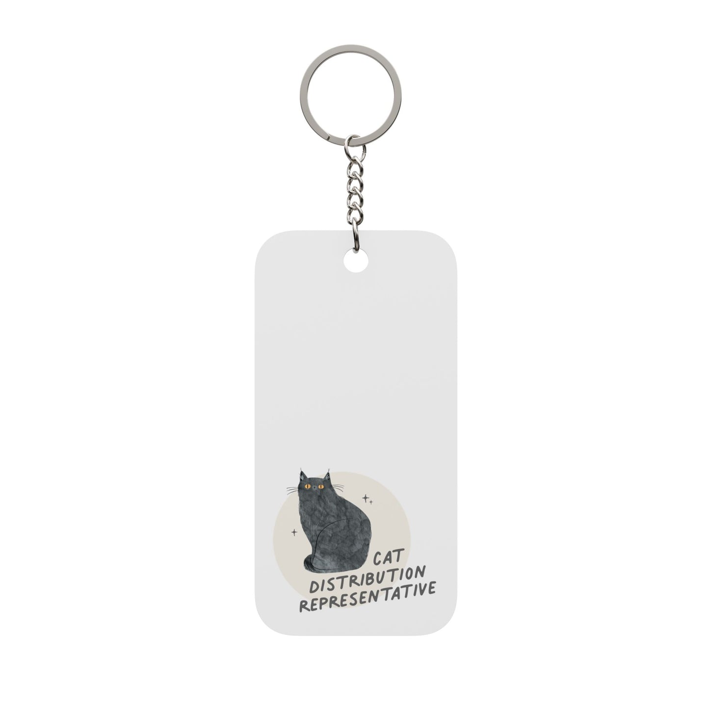 Cat Distribution Representative Keychain | Cinder the Cat