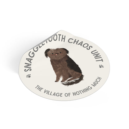 Snaggletooth Chaos Unit Round Vinyl Sticker | Crumb