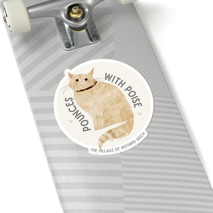 Pounces with Poise Kiss-Cut Sticker | Marmie the Cat