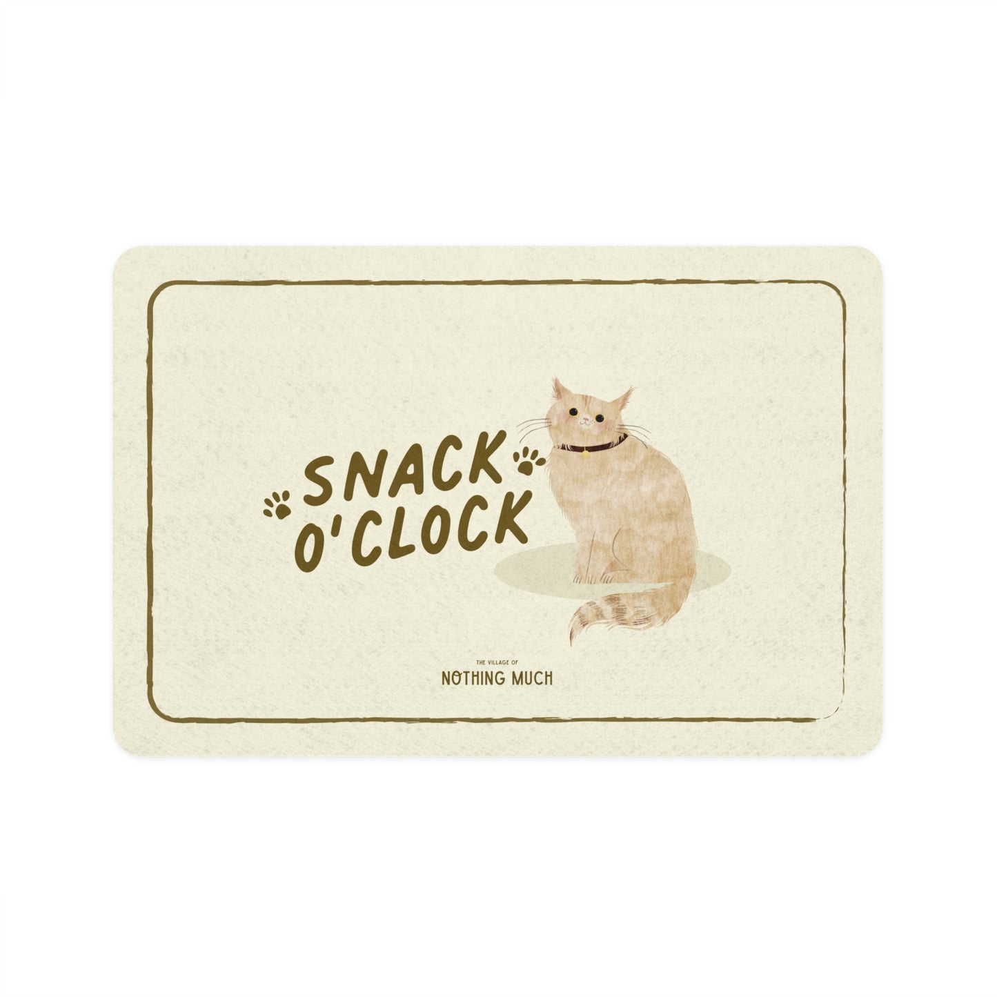 Snack O’Clock Pet Food Mat | Marmie the Cat