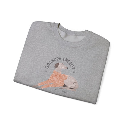 Grandpa Energy Crewneck Sweatshirt | Birdie the Greyhound