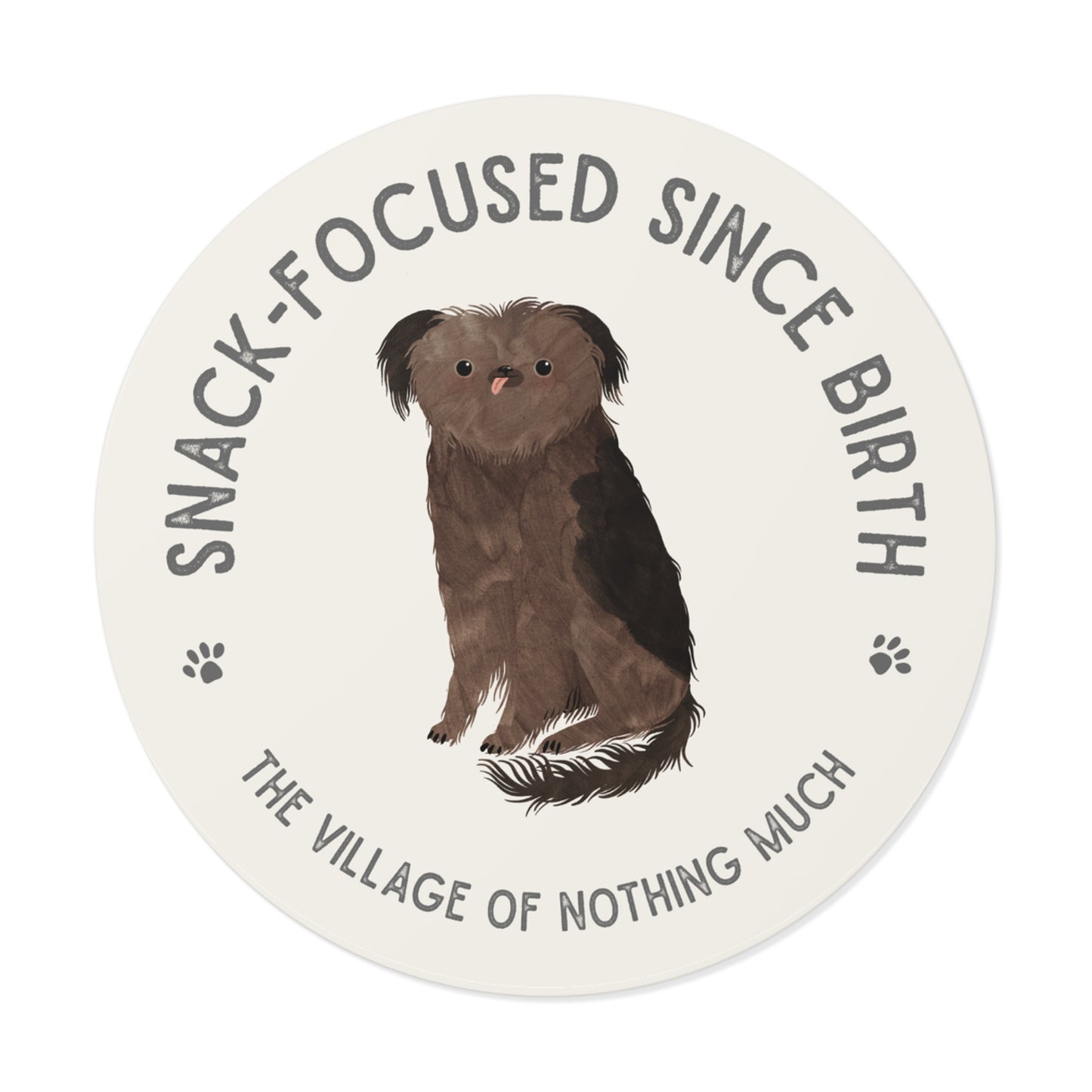 Snack-Focused Since Birth Round Vinyl Sticker | Crumb