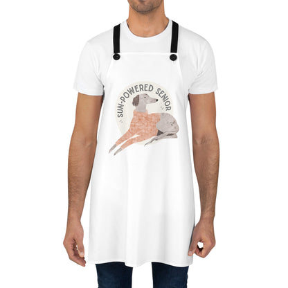 Sun-Powered Senior Apron | Birdie the Greyhound