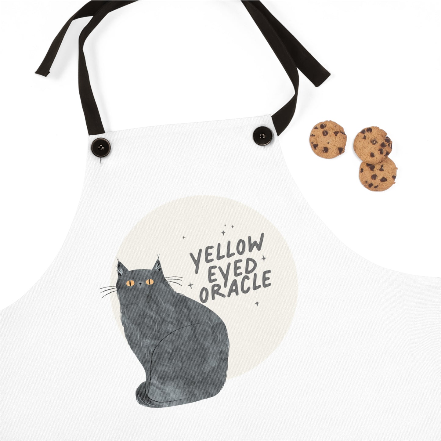 Yellow-Eyed Oracle Apron | Cinder the Cat