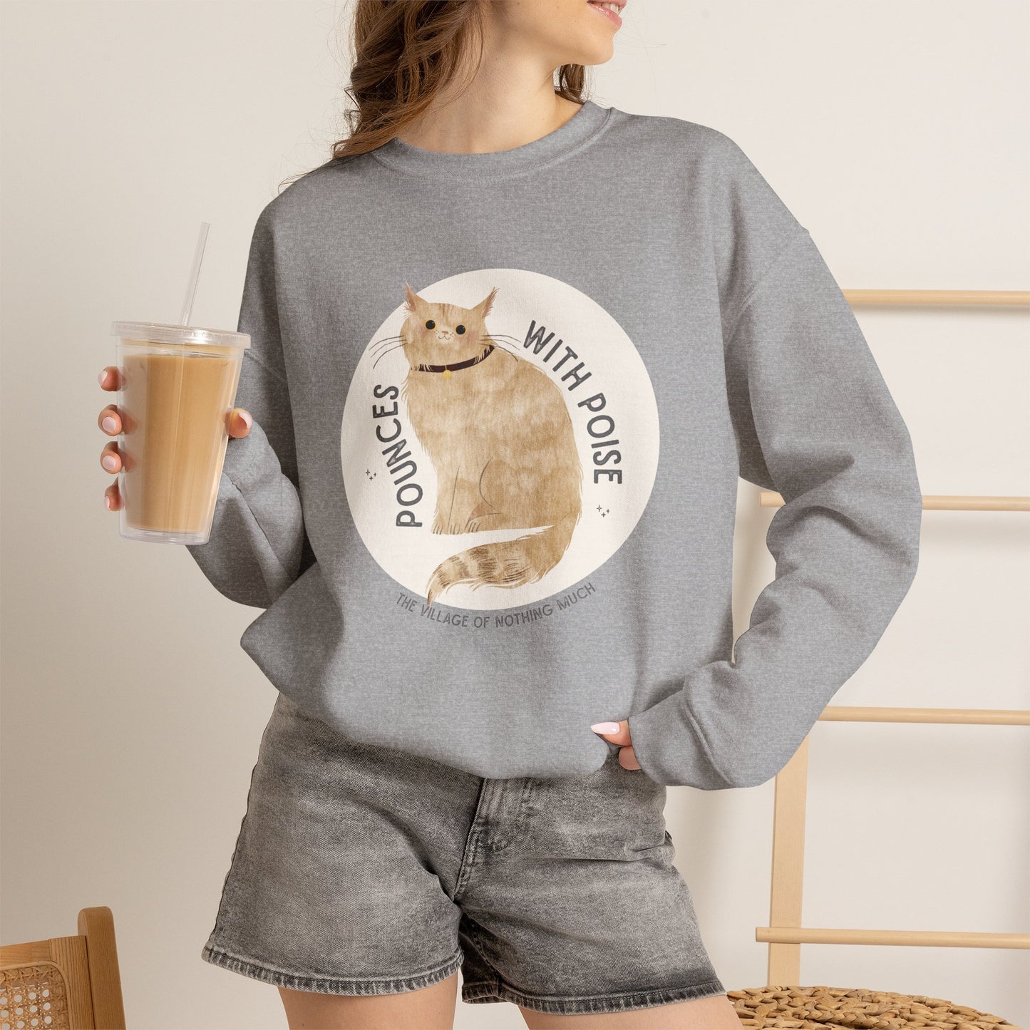 Pounces with Poise Sweatshirt | Marmie the Cat