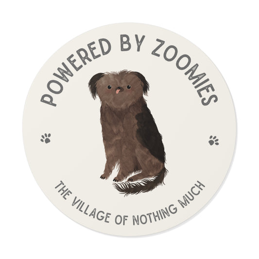 Powered by Zoomies Sticker
