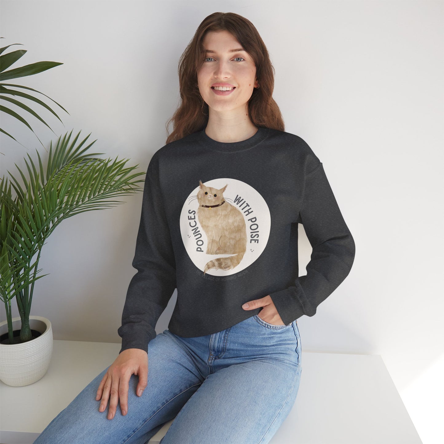 Pounces with Poise Sweatshirt | Marmie the Cat
