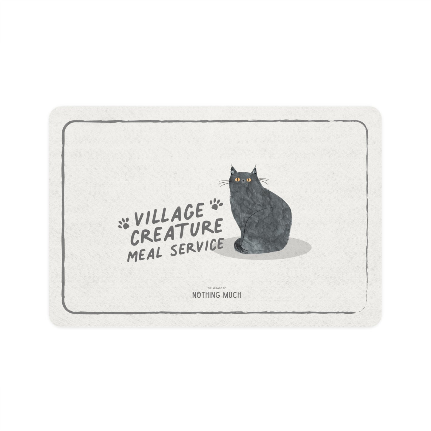 Village Creature Meal Service Pet Food Mat | Cinder the Cat