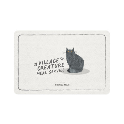 Village Creature Meal Service Pet Food Mat | Cinder the Cat