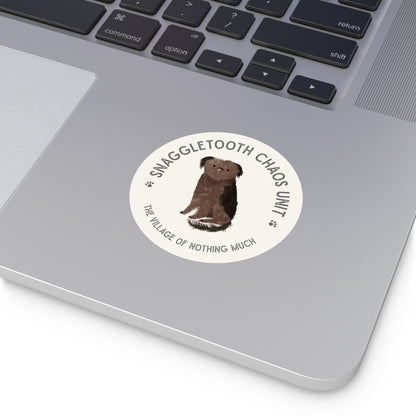 Snaggletooth Chaos Unit Round Vinyl Sticker | Crumb