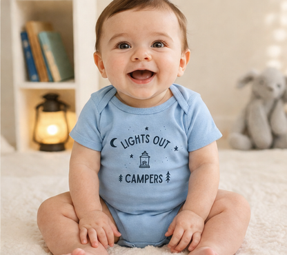 Lights Out Campers Baby Bodysuit