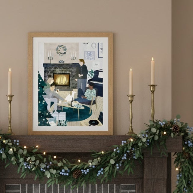 Holiday Party in the Village Print